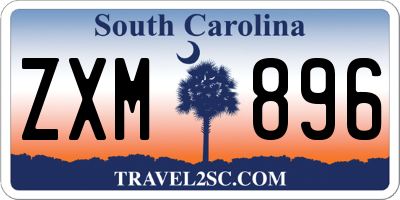 SC license plate ZXM896