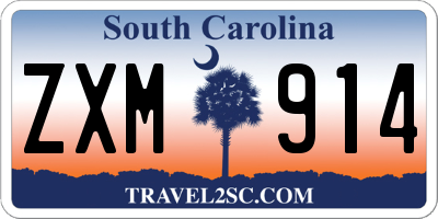 SC license plate ZXM914