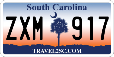 SC license plate ZXM917