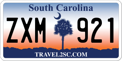 SC license plate ZXM921