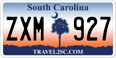 SC license plate ZXM927