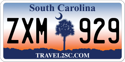 SC license plate ZXM929