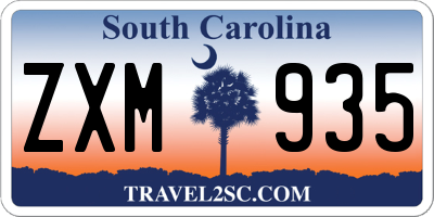 SC license plate ZXM935