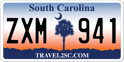 SC license plate ZXM941