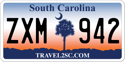SC license plate ZXM942