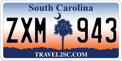 SC license plate ZXM943
