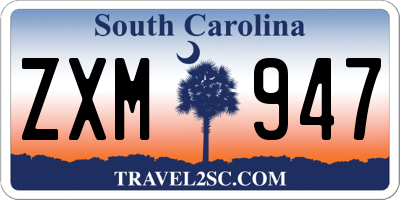 SC license plate ZXM947
