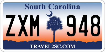 SC license plate ZXM948