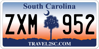 SC license plate ZXM952