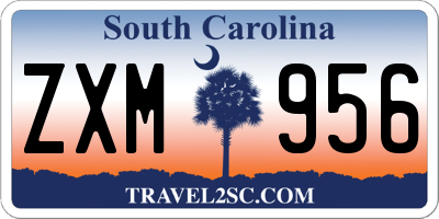 SC license plate ZXM956