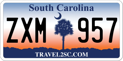 SC license plate ZXM957