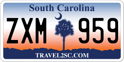 SC license plate ZXM959