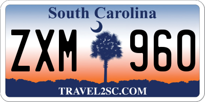 SC license plate ZXM960