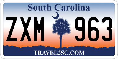 SC license plate ZXM963
