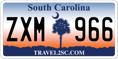 SC license plate ZXM966