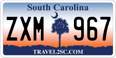 SC license plate ZXM967