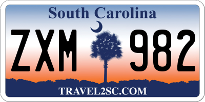 SC license plate ZXM982