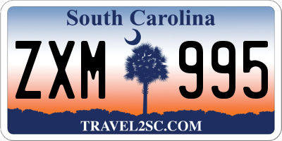 SC license plate ZXM995
