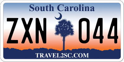SC license plate ZXN044