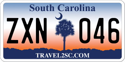 SC license plate ZXN046