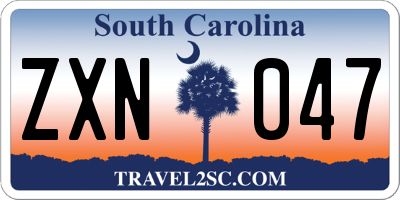 SC license plate ZXN047