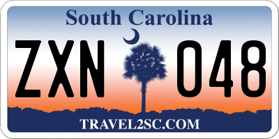 SC license plate ZXN048