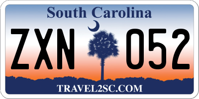 SC license plate ZXN052