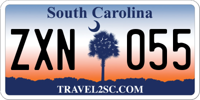 SC license plate ZXN055