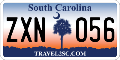 SC license plate ZXN056