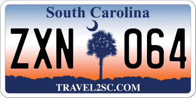 SC license plate ZXN064