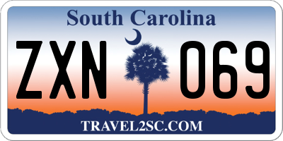 SC license plate ZXN069
