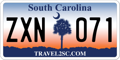 SC license plate ZXN071