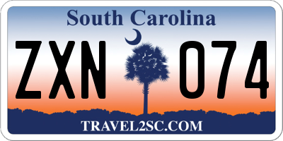 SC license plate ZXN074