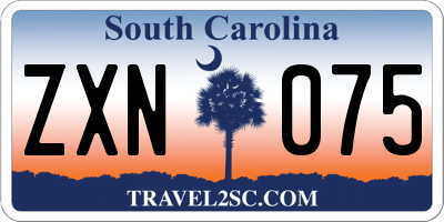 SC license plate ZXN075