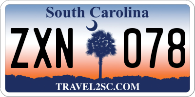 SC license plate ZXN078