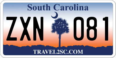 SC license plate ZXN081