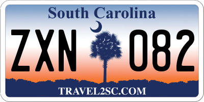 SC license plate ZXN082