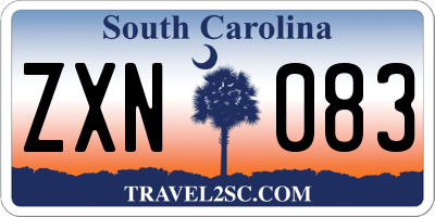 SC license plate ZXN083