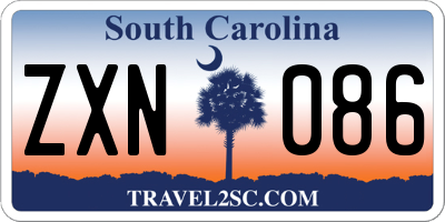 SC license plate ZXN086