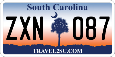 SC license plate ZXN087