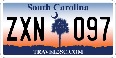 SC license plate ZXN097