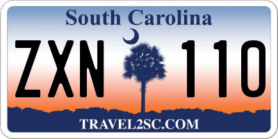 SC license plate ZXN110
