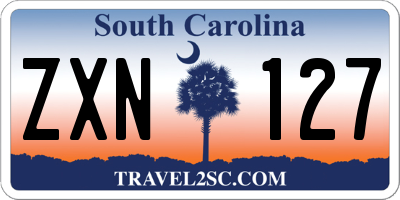 SC license plate ZXN127