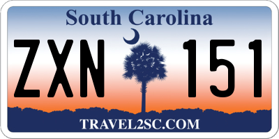 SC license plate ZXN151