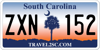 SC license plate ZXN152