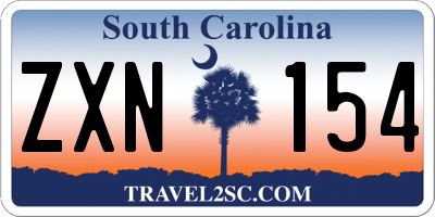 SC license plate ZXN154