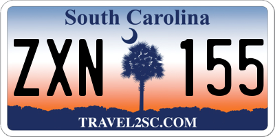 SC license plate ZXN155