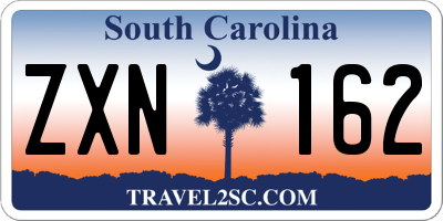SC license plate ZXN162