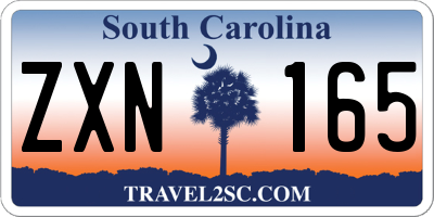 SC license plate ZXN165