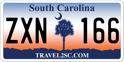 SC license plate ZXN166